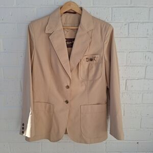 Vintage Etienne Aigner Classic Jacket Blazer Equestrian Quiet Luxury sz: 14